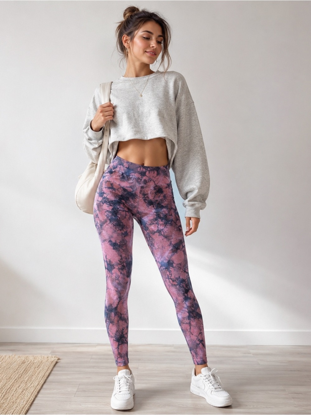 PINK Victoria’s Secret High Waist Tights Tie-Dye , Size Small